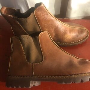 Brown Leather Cole Haan Chelsea Slip On Boots - 7.5 VGUC